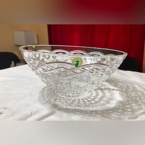 Waterford Crystal Bowl 8.5” X 3.75” Made In Ireland 🇮🇪